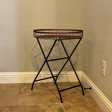 Load image into Gallery viewer, Copper Finish Open Basket Side Table