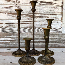 Load image into Gallery viewer, Spindletop Antique Brass Candle Holder