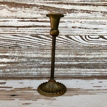 Load image into Gallery viewer, Spindletop Antique Brass Candle Holder