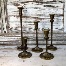Load image into Gallery viewer, Spindletop Antique Brass Candle Holder
