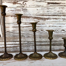 Load image into Gallery viewer, Spindletop Antique Brass Candle Holder