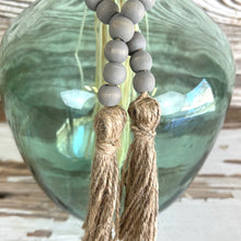 Load image into Gallery viewer, Grey Beaded Garland With Tassels