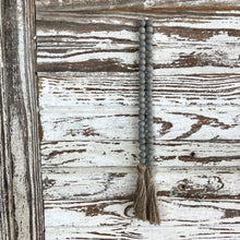Load image into Gallery viewer, Grey Beaded Garland With Tassels