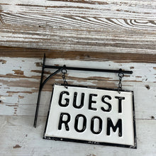 Load image into Gallery viewer, Guest Room Tin Hanger Sign
