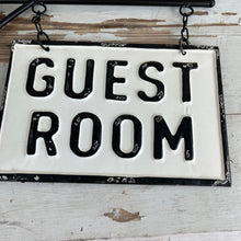 Load image into Gallery viewer, Guest Room Tin Hanger Sign