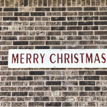 Load image into Gallery viewer, Embossed Metal Merry Christmas Sign