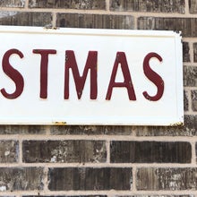 Load image into Gallery viewer, Embossed Metal Merry Christmas Sign