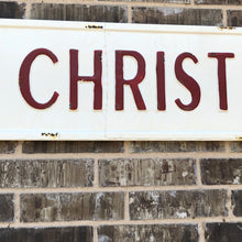 Load image into Gallery viewer, Embossed Metal Merry Christmas Sign