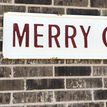 Load image into Gallery viewer, Embossed Metal Merry Christmas Sign