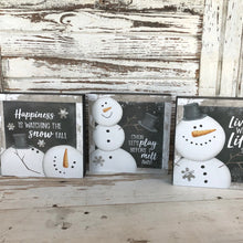 Load image into Gallery viewer, Snowman Box Sign Set