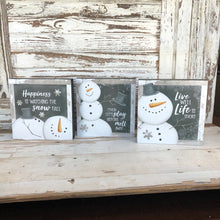 Load image into Gallery viewer, Snowman Box Sign Set