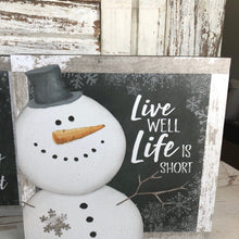 Load image into Gallery viewer, Snowman Box Sign Set