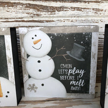 Load image into Gallery viewer, Snowman Box Sign Set