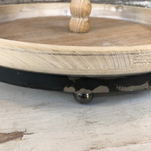 Load image into Gallery viewer, Distressed Wood and Metal Two-Tiered Tray