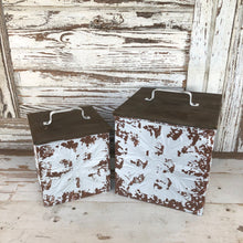 Load image into Gallery viewer, Vintage Square Storage Bin Set