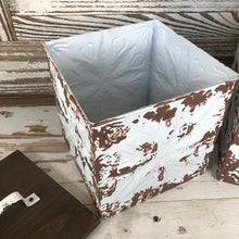 Load image into Gallery viewer, Vintage Square Storage Bin Set