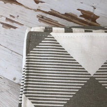 Load image into Gallery viewer, Double Sided Check & Stripe Table Runner