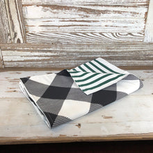 Load image into Gallery viewer, Double Sided Check & Stripe Table Runner