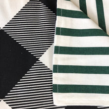 Load image into Gallery viewer, Double Sided Check & Stripe Table Runner