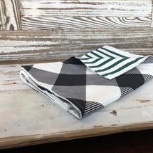 Load image into Gallery viewer, Double Sided Check & Stripe Table Runner