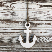 Load image into Gallery viewer, Enamelware Wood Anchor