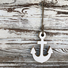 Load image into Gallery viewer, Enamelware Wood Anchor