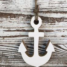 Load image into Gallery viewer, Enamelware Wood Anchor