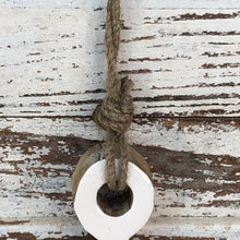 Load image into Gallery viewer, Enamelware Wood Anchor