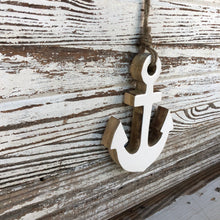 Load image into Gallery viewer, Enamelware Wood Anchor