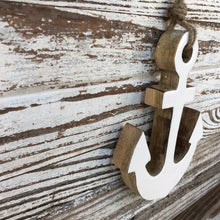 Load image into Gallery viewer, Enamelware Wood Anchor