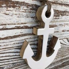 Load image into Gallery viewer, Enamelware Wood Anchor