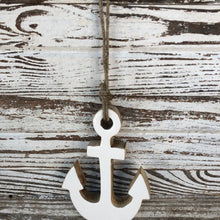 Load image into Gallery viewer, Enamelware Wood Anchor