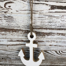 Load image into Gallery viewer, Enamelware Wood Anchor