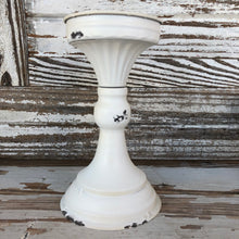 Load image into Gallery viewer, White Enamel Candlestick Set