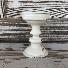 Load image into Gallery viewer, White Enamel Candlestick Set