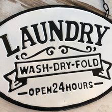 Load image into Gallery viewer, Laundry Tin Hanger Sign
