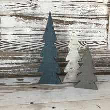 Load image into Gallery viewer, Snowy Wooden Tree Set