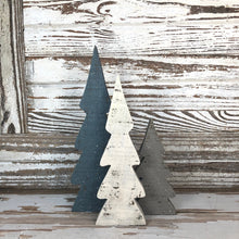 Load image into Gallery viewer, Snowy Wooden Tree Set
