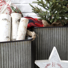 Load image into Gallery viewer, Vintage Style Corrugated Storage Bin Set