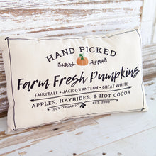 Load image into Gallery viewer, Farm Fresh Pumpkins Pillow
