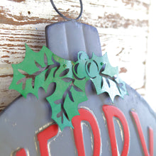 Load image into Gallery viewer, Metal Ornament Merry Christmas Sign