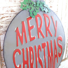 Load image into Gallery viewer, Metal Ornament Merry Christmas Sign