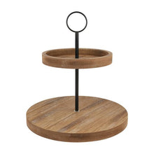 Load image into Gallery viewer, Natural Wood Tiered Tray