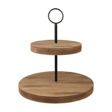 Load image into Gallery viewer, Natural Wood Tiered Tray