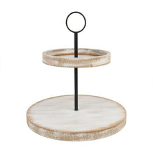 Load image into Gallery viewer, Weathered Wood Tiered Tray