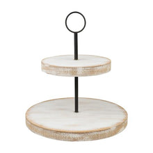 Load image into Gallery viewer, Weathered Wood Tiered Tray