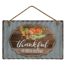 Load image into Gallery viewer, Fall Thankful, Grateful, Blessed Sign