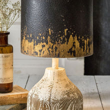 Load image into Gallery viewer, Wooden Base Table Lamp With Metal Shade