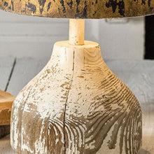 Load image into Gallery viewer, Wooden Base Table Lamp With Metal Shade