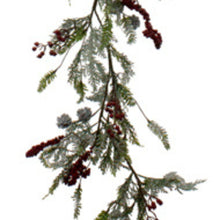 Load image into Gallery viewer, Fir & Cedar Red Berry Garland